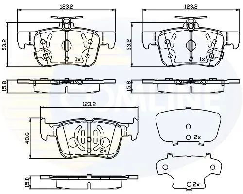 Handler.Part Brake pad set, disc brake COMLINE CBP32243 1