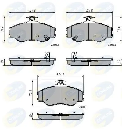 Handler.Part Brake pad set, disc brake COMLINE CBP3225 1