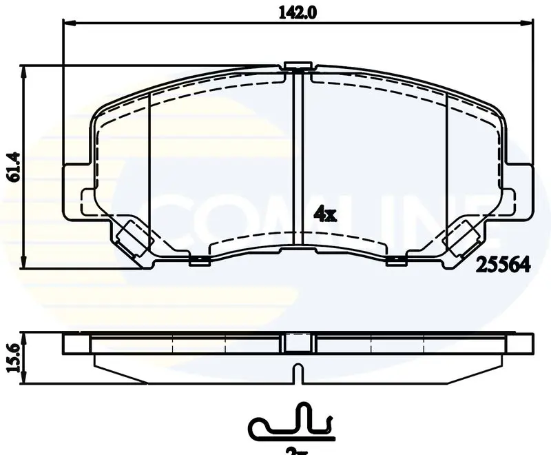 Handler.Part Brake pad set, disc brake COMLINE CBP32252 1