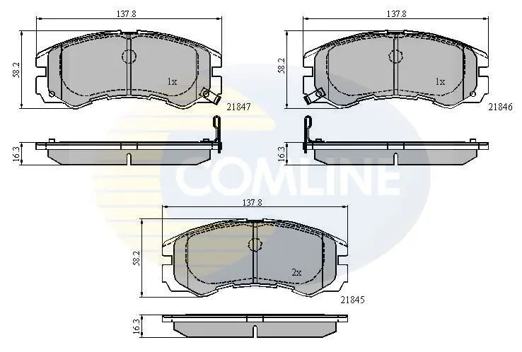 Handler.Part Brake pad set, disc brake COMLINE CBP3229 1