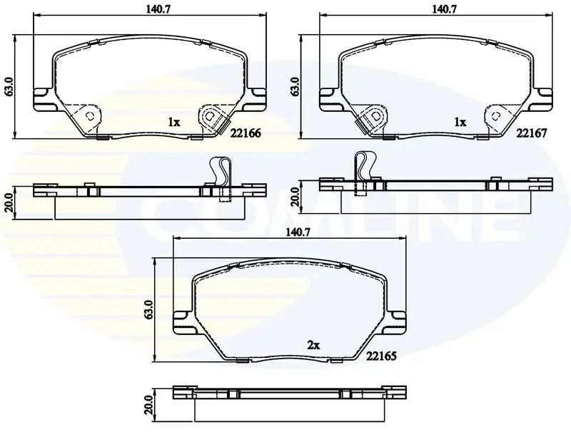 Handler.Part Brake pad set, disc brake COMLINE CBP32294 1