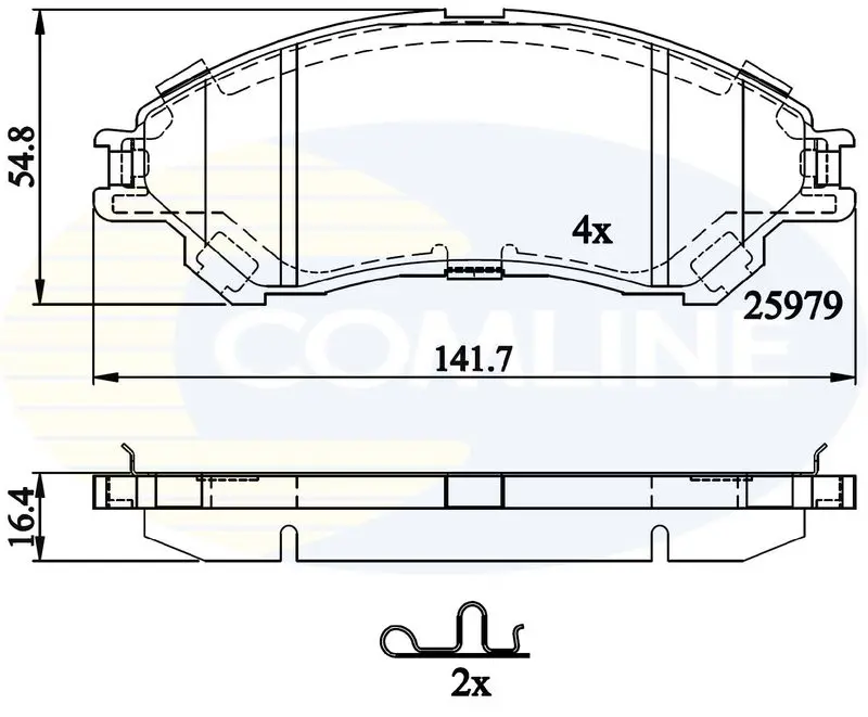 Handler.Part Brake pad set, disc brake COMLINE CBP32314 1