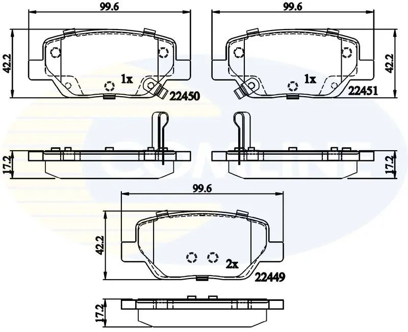 Handler.Part Brake pad set, disc brake COMLINE CBP32323 1