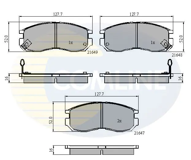 Handler.Part Brake pad set, disc brake COMLINE CBP3363 1