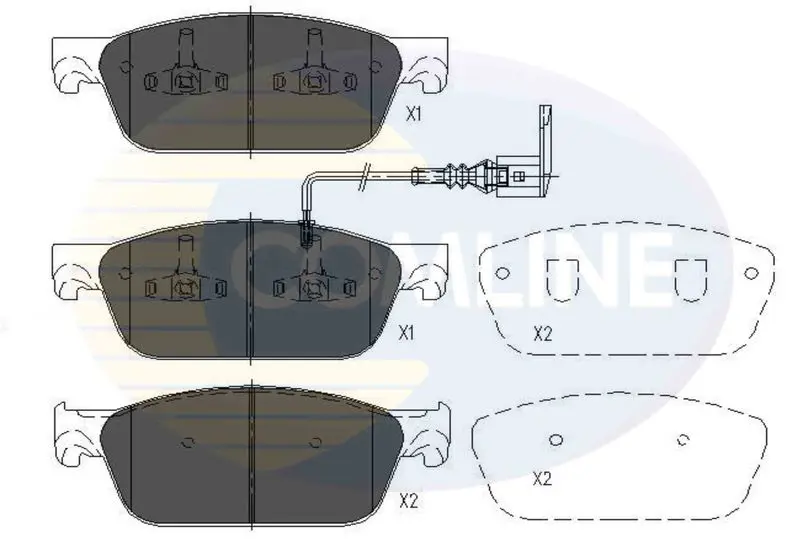 Handler.Part Brake pad set, disc brake COMLINE CBP16002 1