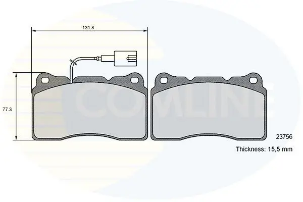 Handler.Part Brake pad set, disc brake COMLINE CBP16050 1