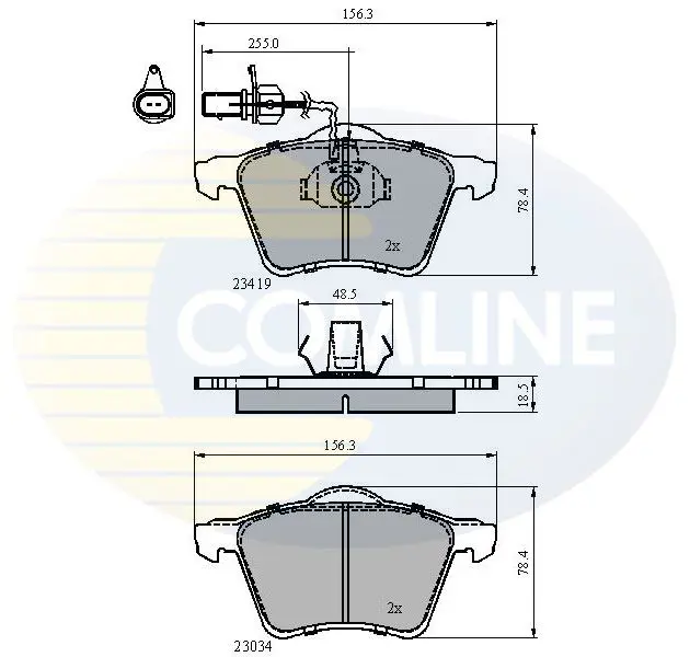 Handler.Part Brake pad set, disc brake COMLINE CBP1885 1