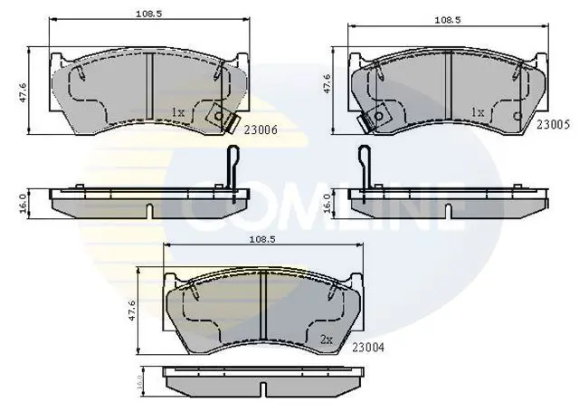 Handler.Part Brake pad set, disc brake COMLINE CBP3449 1