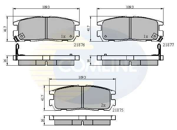 Handler.Part Brake pad set, disc brake COMLINE CBP3461 1