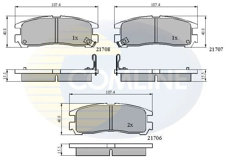 Handler.Part Brake pad set, disc brake COMLINE CBP3468 1