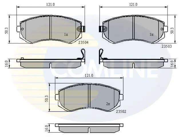 Handler.Part Brake pad set, disc brake COMLINE CBP3484 1