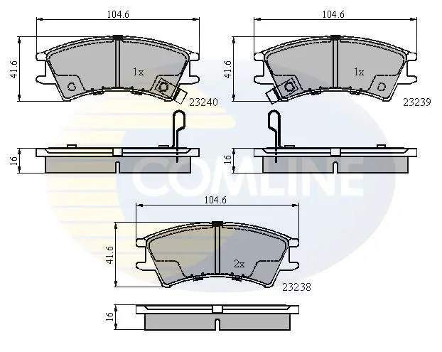 Handler.Part Brake pad set, disc brake COMLINE CBP3488 1