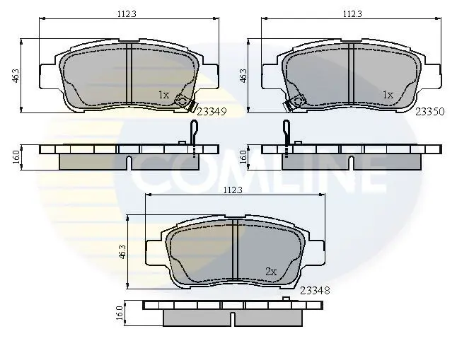 Handler.Part Brake pad set, disc brake COMLINE CBP3582 1