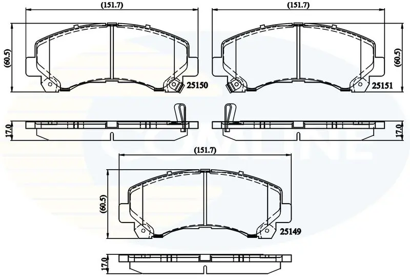 Handler.Part Brake pad set, disc brake COMLINE CBP36006 1