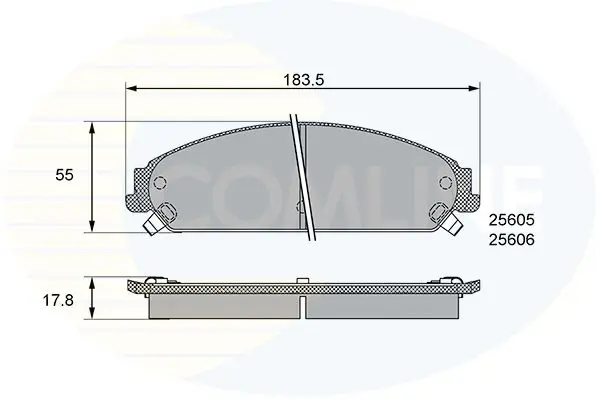 Handler.Part Brake pad set, disc brake COMLINE CBP36086 1