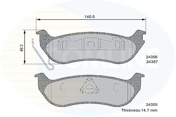 Handler.Part Brake pad set, disc brake COMLINE CBP36087 1