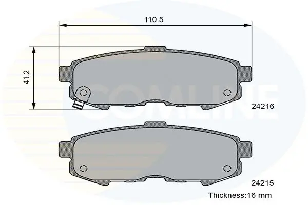 Handler.Part Brake pad set, disc brake COMLINE CBP36088 1