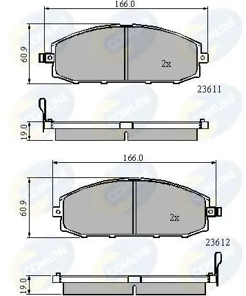 Handler.Part Brake pad set, disc brake COMLINE CBP3777 1