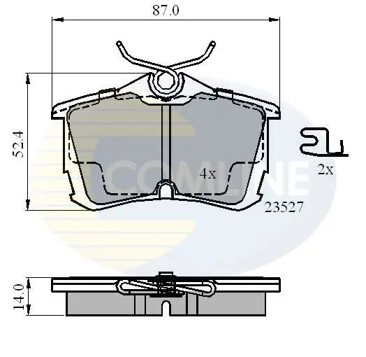 Handler.Part Brake pad set, disc brake COMLINE CBP3803 1