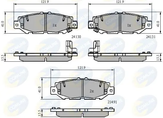 Handler.Part Brake pad set, disc brake COMLINE CBP3835 1