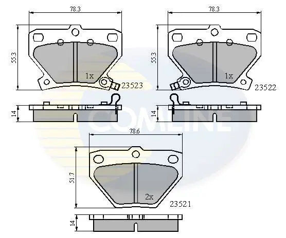 Handler.Part Brake pad set, disc brake COMLINE CBP3841 1