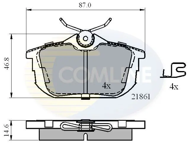 Handler.Part Brake pad set, disc brake COMLINE CBP3945 1