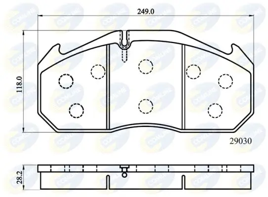 Handler.Part Brake pad set, disc brake COMLINE CBP9014MK 1