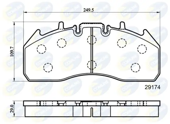 Handler.Part Brake pad set, disc brake COMLINE CBP9078MK 1