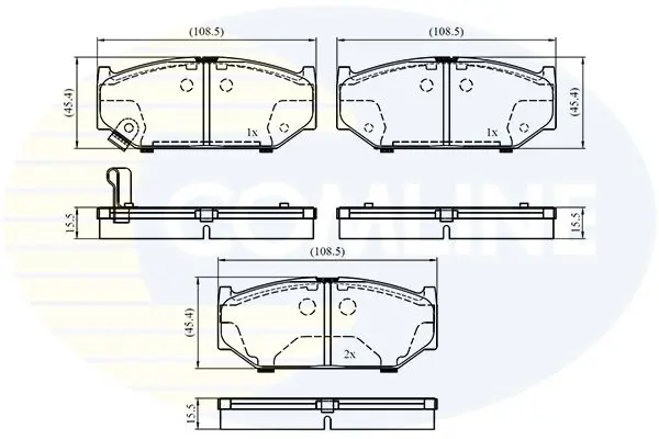 Handler.Part Brake pad set, disc brake COMLINE CBP3998 1