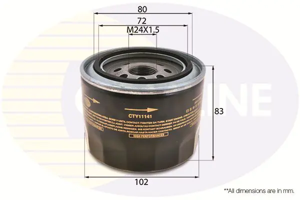 Handler.Part Oil filter COMLINE CTY11141 1