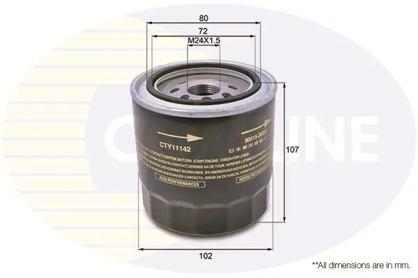 Handler.Part Oil filter COMLINE CTY11142 1