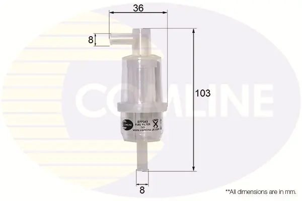 Handler.Part Fuel filter COMLINE EFF043 1