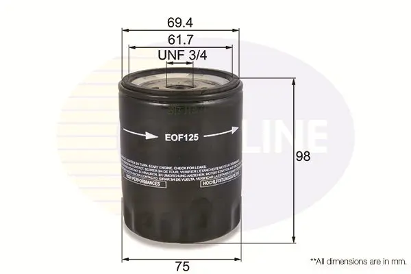 Handler.Part Oil filter COMLINE EOF125 1