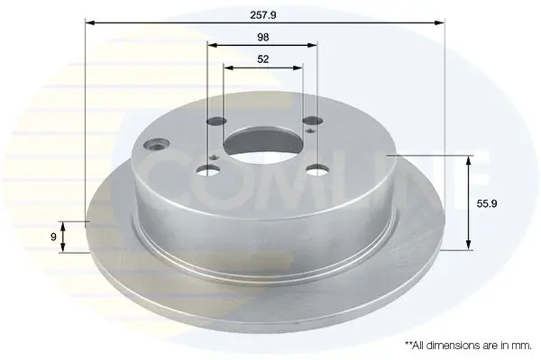 Handler.Part Brake disc COMLINE ADC01115 1