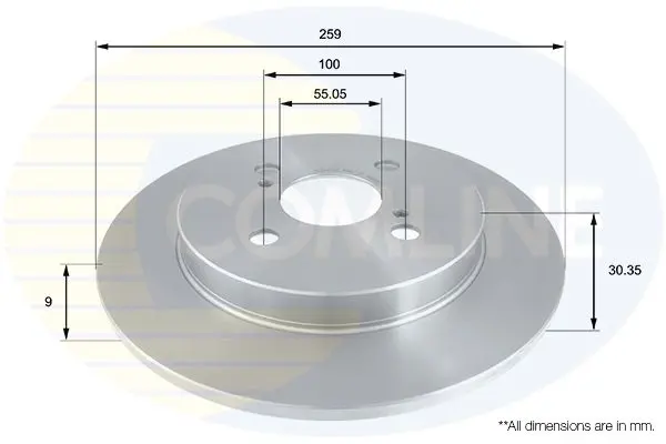 Handler.Part Brake disc COMLINE ADC01127 1