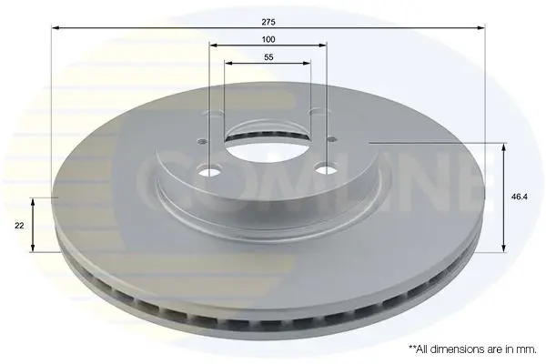 Handler.Part Brake disc COMLINE ADC01142V 1