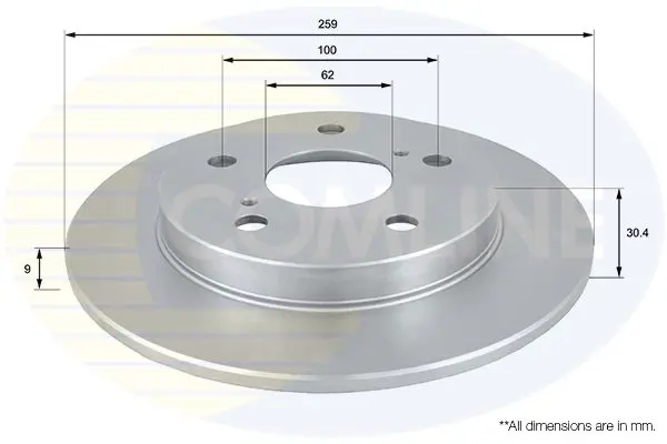 Handler.Part Brake disc COMLINE ADC01145 1