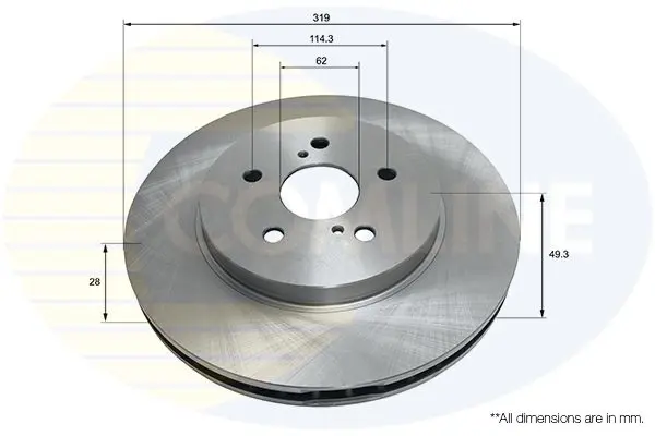 Handler.Part Brake disc COMLINE ADC01158V 1