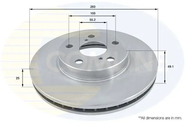 Handler.Part Brake disc COMLINE ADC0171V 1