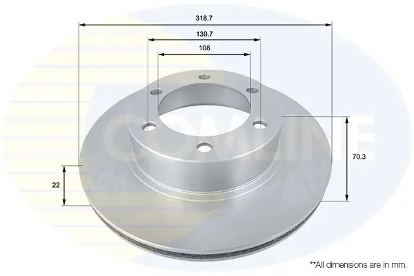 Handler.Part Brake disc COMLINE ADC0184V 1