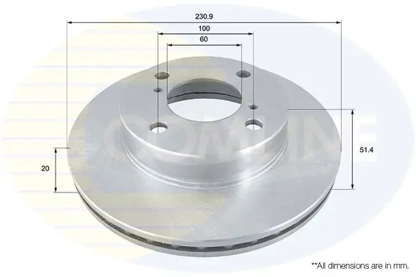 Handler.Part Brake disc COMLINE ADC0276V 1