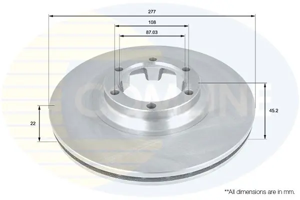 Handler.Part Brake disc COMLINE ADC0307V 1