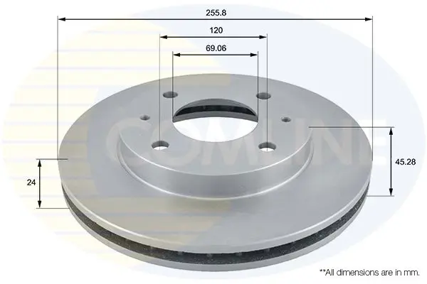 Handler.Part Brake disc COMLINE ADC0333V 1