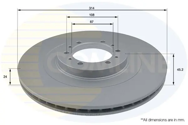 Handler.Part Brake disc COMLINE ADC0346V 1