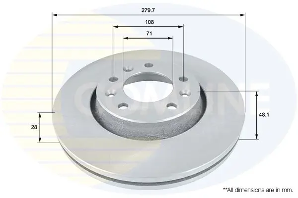 Handler.Part Brake disc COMLINE ADC1580V 1