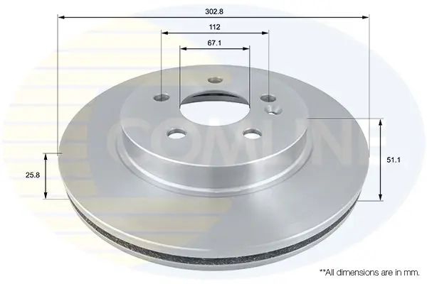 Handler.Part Brake disc COMLINE ADC1630V 1