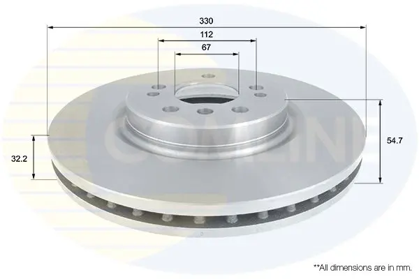 Handler.Part Brake disc COMLINE ADC1648V 1