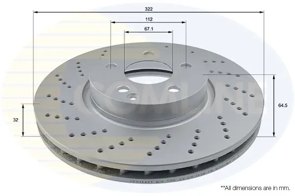 Handler.Part Brake disc COMLINE ADC1655V 1