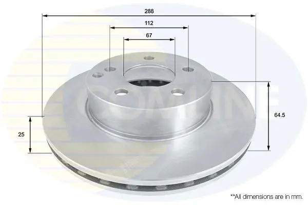 Handler.Part Brake disc COMLINE ADC1656V 1