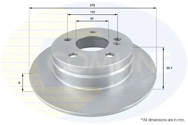 Handler.Part Brake disc COMLINE ADC1665 1